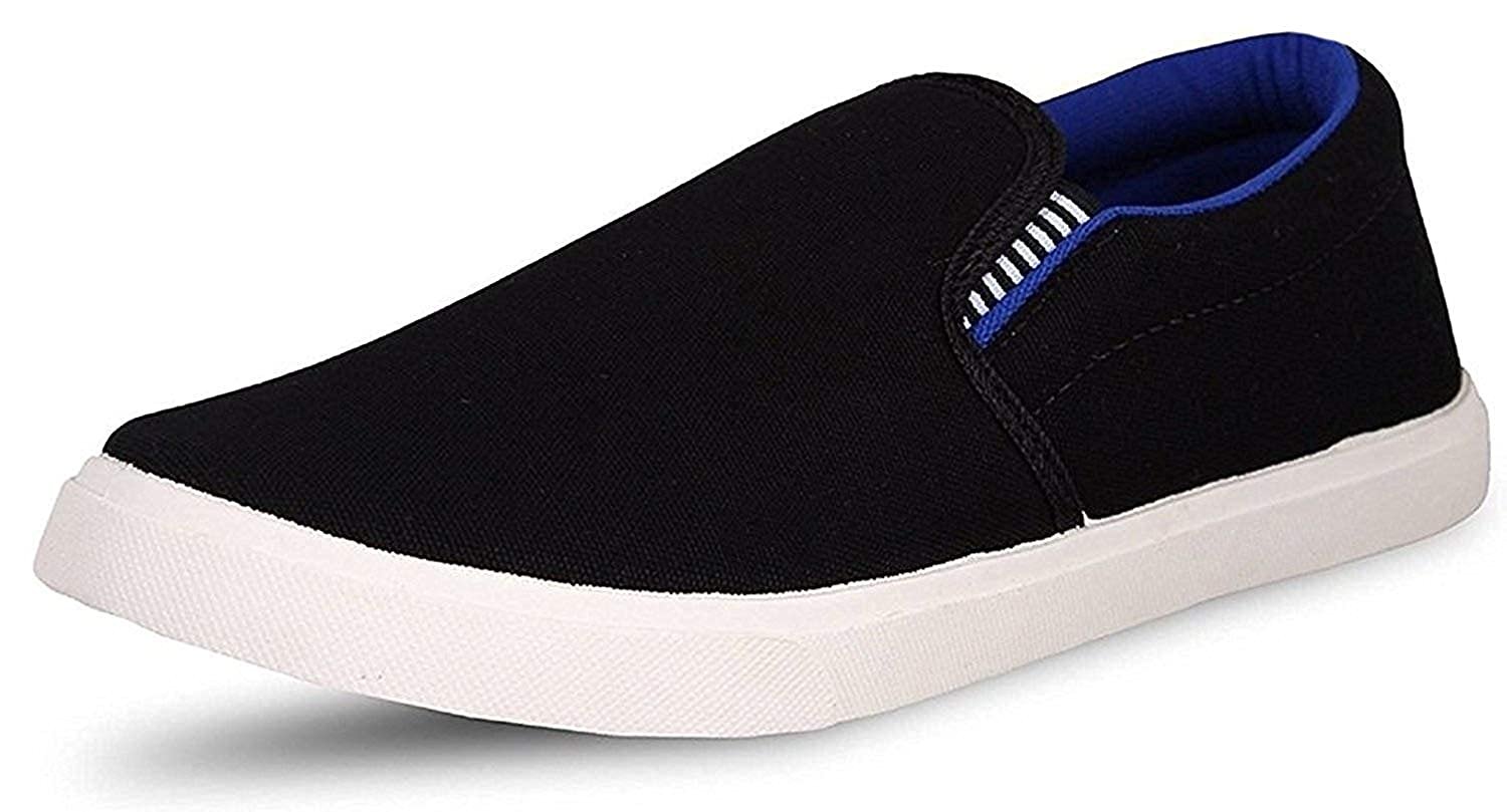 Ethics Men's Pilot Blue Black Casual Loafer Shoes